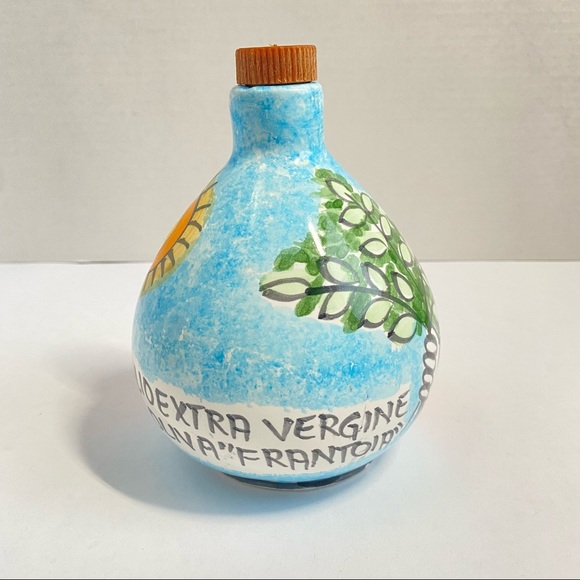 NINO PARRUCCA Hand Painted Ceramic Extra Virgin Oil Jug made in Italy - Picture 7 of 11